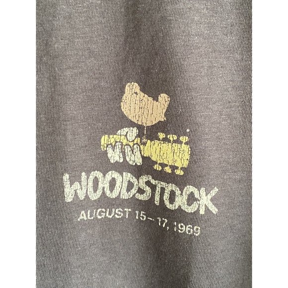 Woodstock Black Small Graphic Tee T-Shirt Men's S Music Band New - Picture 2 of 5